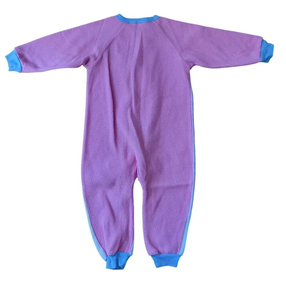 Sanrio Hello Kitty 5T Fleece Pajama Footie PJs Pink‎ Purple Vintage Y2K 2002